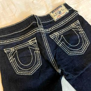 True religion skinny jeans size 25 with white stitching worn once